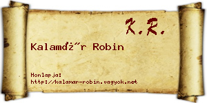 Kalamár Robin névjegykártya